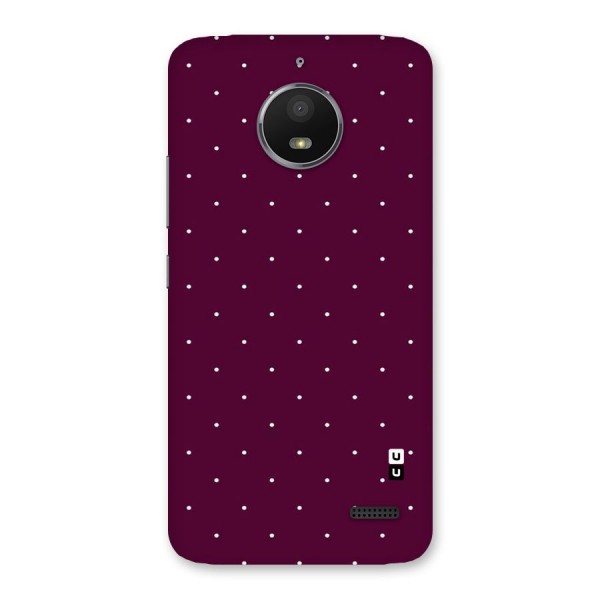 Purple Polka Back Case for Moto E4