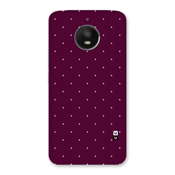 Purple Polka Back Case for Moto E4 Plus