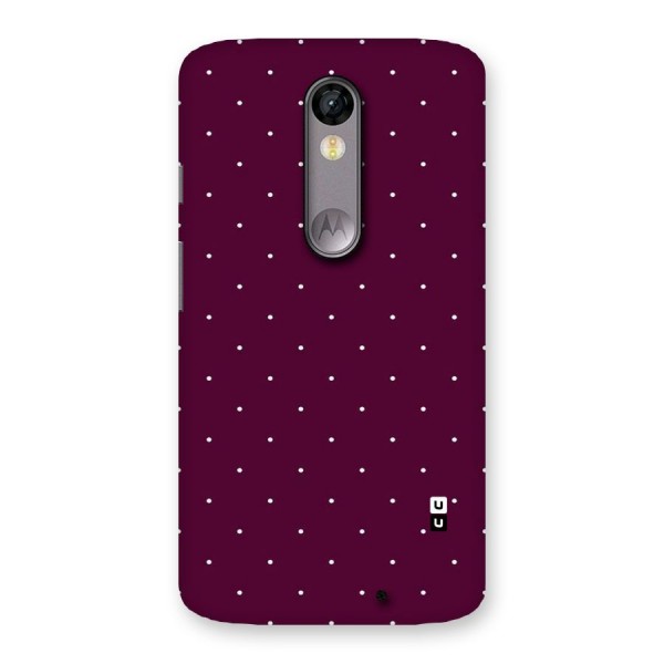 Purple Polka Back Case for Moto X Force