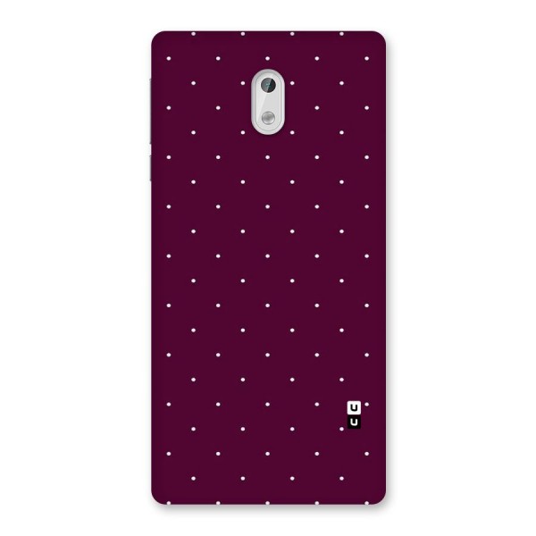 Purple Polka Back Case for Nokia 3