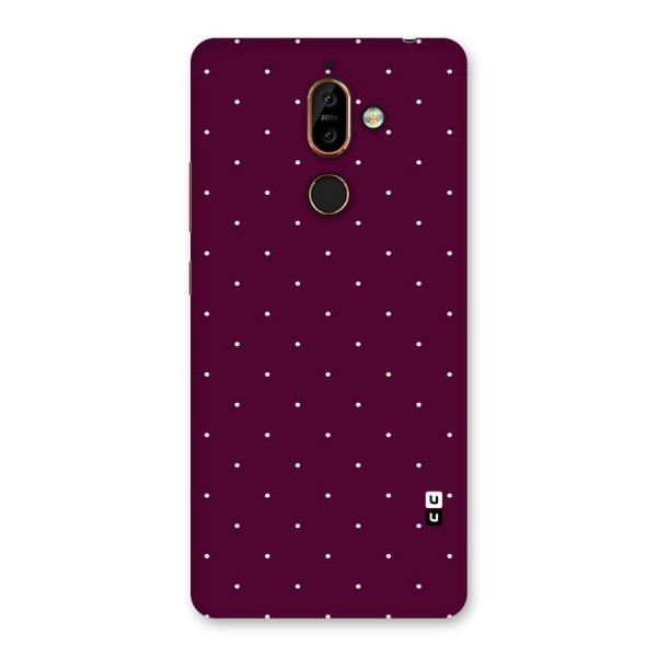 Purple Polka Back Case for Nokia 7 Plus