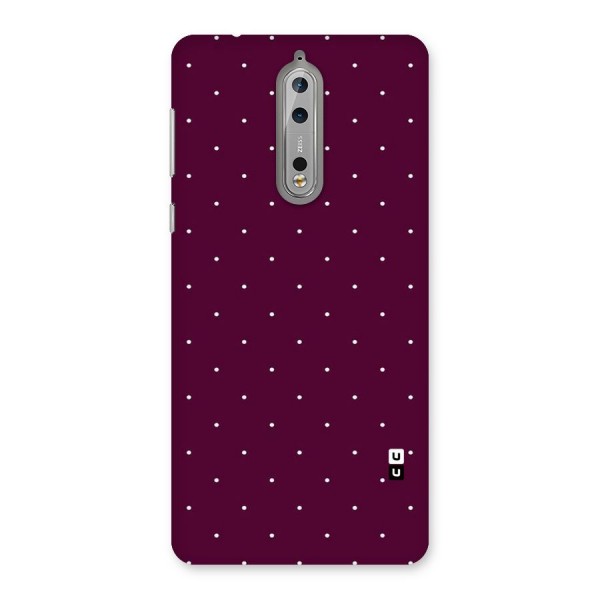 Purple Polka Back Case for Nokia 8