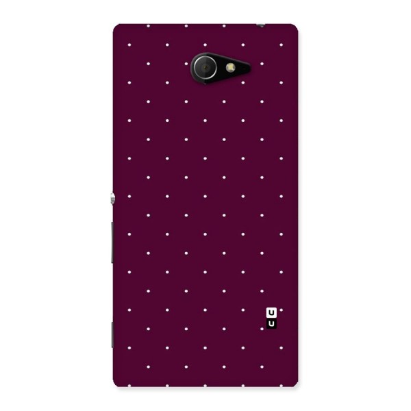 Purple Polka Back Case for Sony Xperia M2