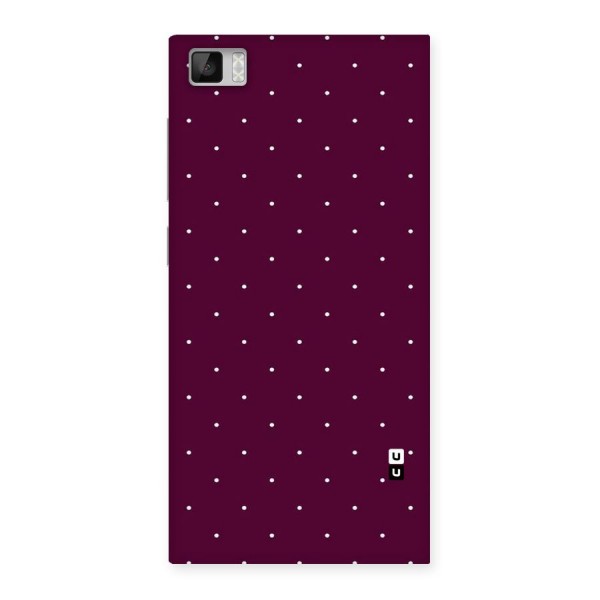 Purple Polka Back Case for Xiaomi Mi3