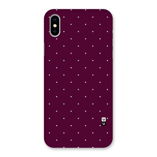 Purple Polka Back Case for iPhone X