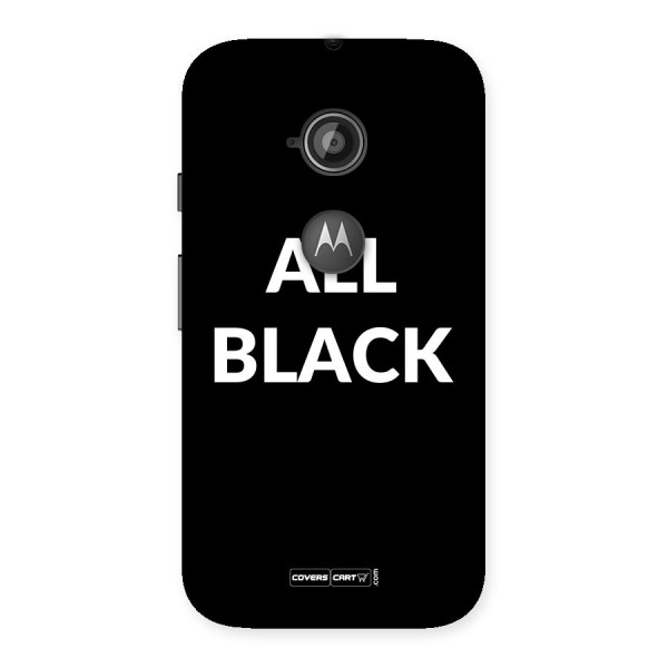 Raftaar All Black Back Case for Moto E 2nd Gen