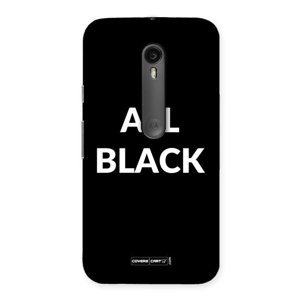 Raftaar All Black Back Case for Moto G3