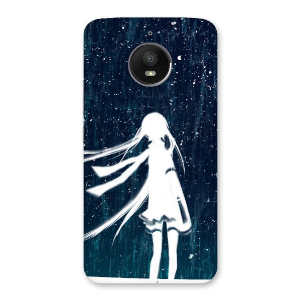 Rain White Girl Back Case for Moto E4 Plus