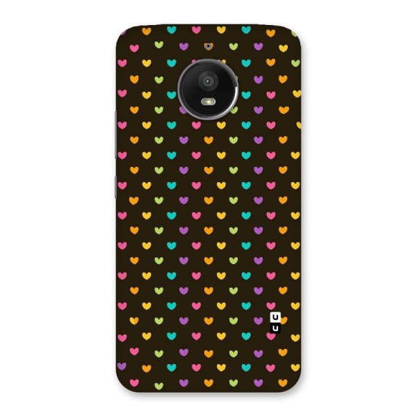 Rainbow Hearts Back Case for Moto E4 Plus