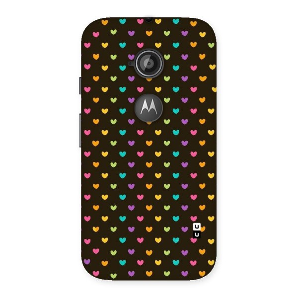 Rainbow Hearts Back Case for Moto E 2nd Gen