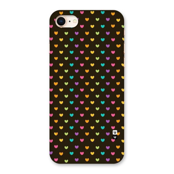 Rainbow Hearts Back Case for iPhone 8