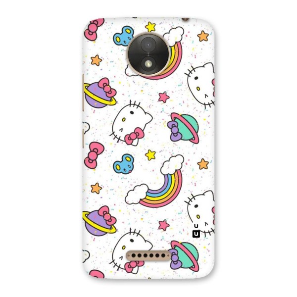 Rainbow Kit Tee Back Case for Moto C Plus