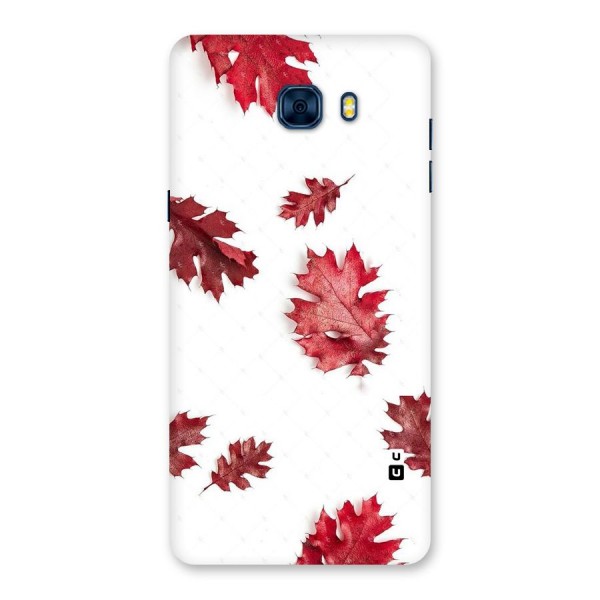 Red Appealing Autumn Leaves Back Case for Galaxy C7 Pro