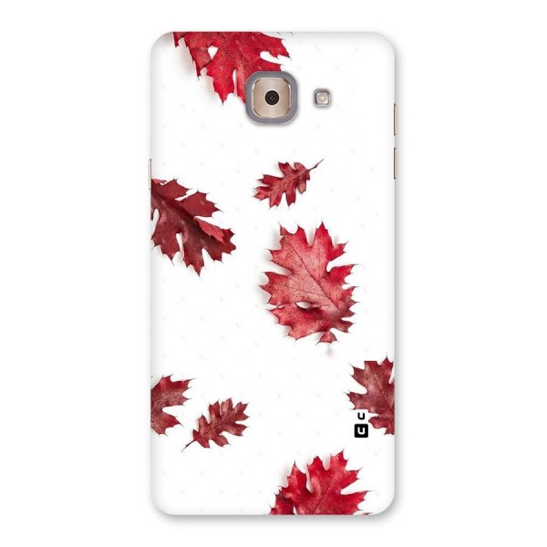 Red Appealing Autumn Leaves Back Case for Galaxy J7 Max