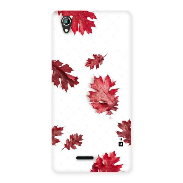 Red Appealing Autumn Leaves Back Case for Lava Iris 800