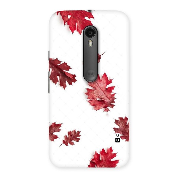 Red Appealing Autumn Leaves Back Case for Moto G3