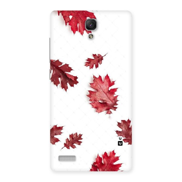 Red Appealing Autumn Leaves Back Case for Redmi Note