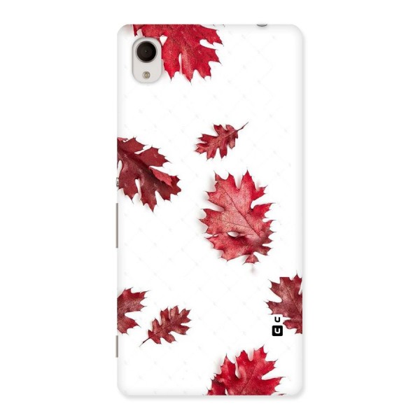 Red Appealing Autumn Leaves Back Case for Sony Xperia M4