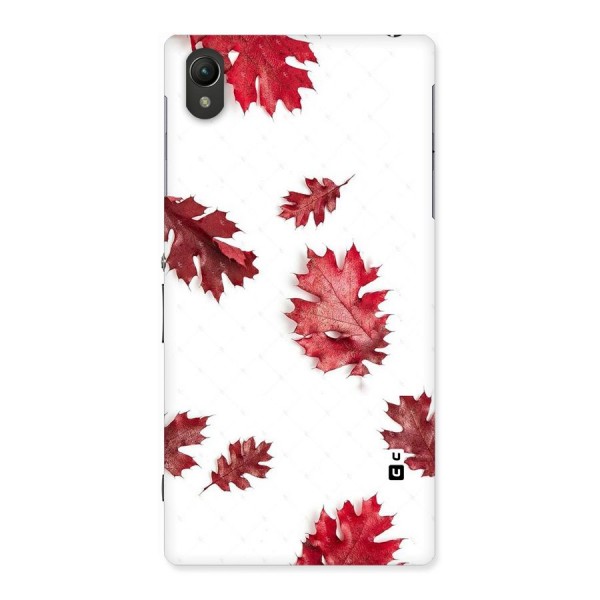 Red Appealing Autumn Leaves Back Case for Sony Xperia Z1