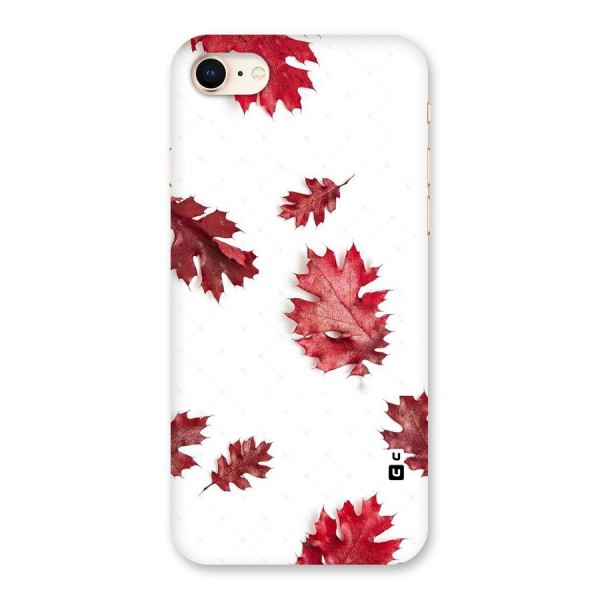 Red Appealing Autumn Leaves Back Case for iPhone 8