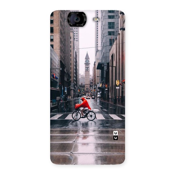 Red Bicycle Street Back Case for Canvas Knight A350