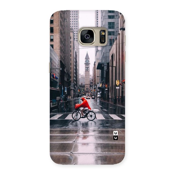 Red Bicycle Street Back Case for Galaxy S7