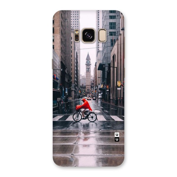 Red Bicycle Street Back Case for Galaxy S8