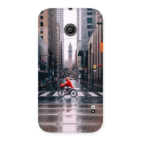 Red Bicycle Street Back Case for Moto E