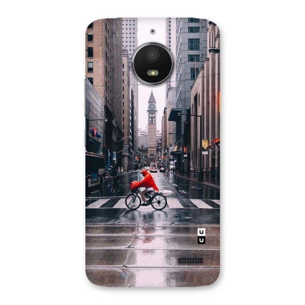 Red Bicycle Street Back Case for Moto E4