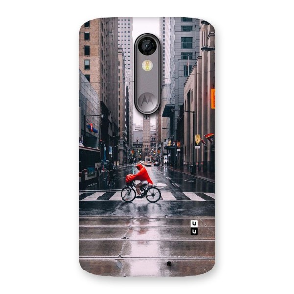 Red Bicycle Street Back Case for Moto X Force