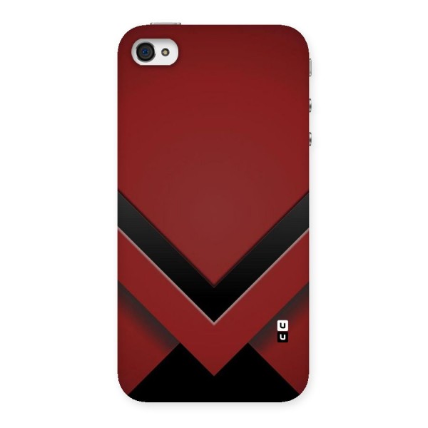 Red Black Fold Back Case for iPhone 4 4s