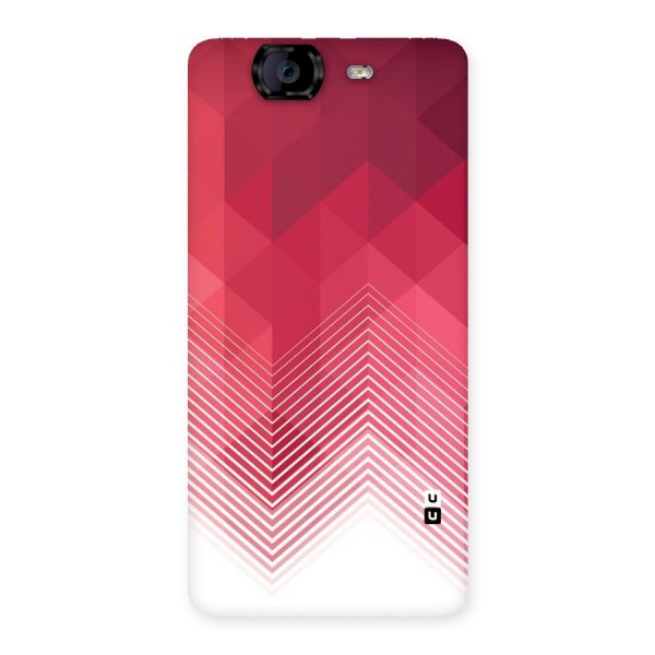 Red Chevron Abstract Back Case for Canvas Knight A350