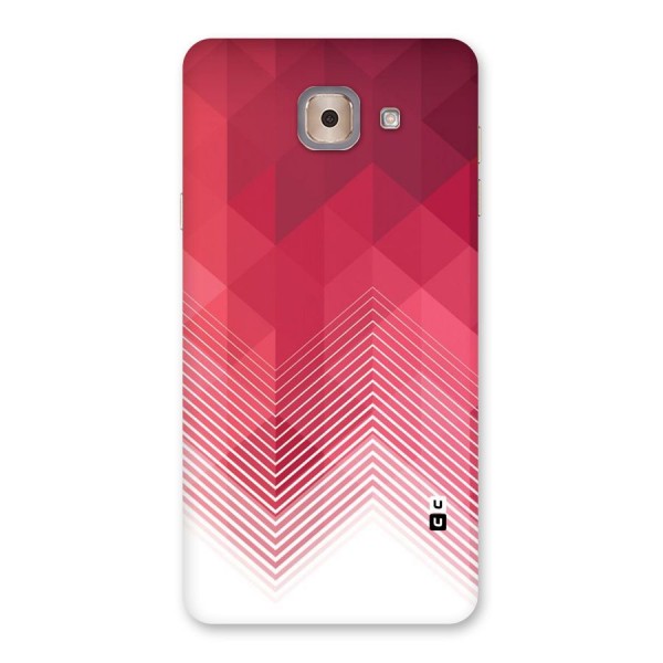 Red Chevron Abstract Back Case for Galaxy J7 Max