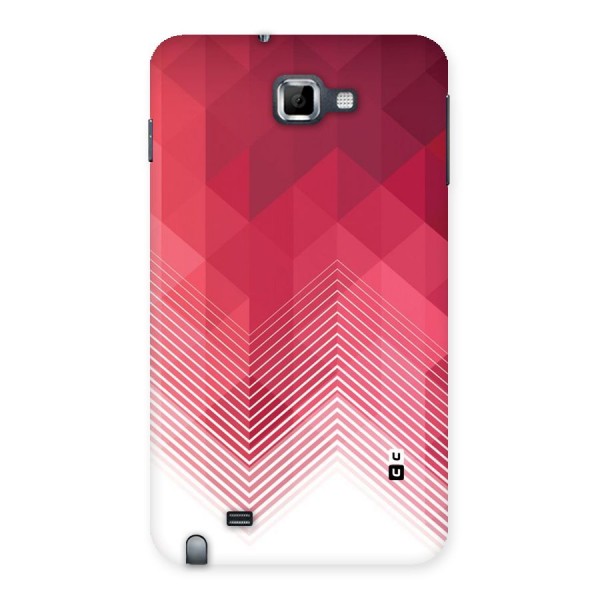 Red Chevron Abstract Back Case for Galaxy Note