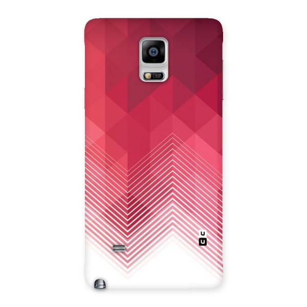 Red Chevron Abstract Back Case for Galaxy Note 4