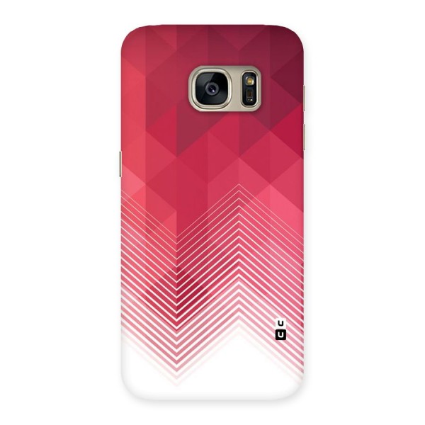 Red Chevron Abstract Back Case for Galaxy S7