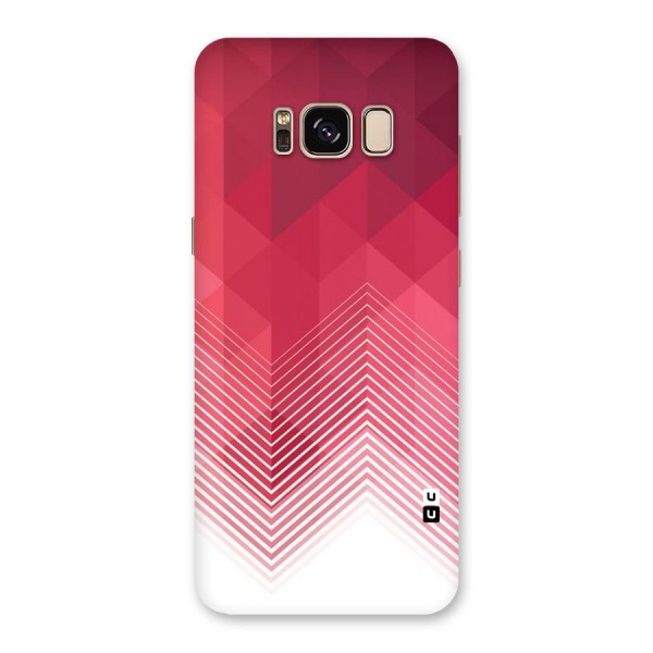 Red Chevron Abstract Back Case for Galaxy S8