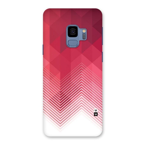 Red Chevron Abstract Back Case for Galaxy S9