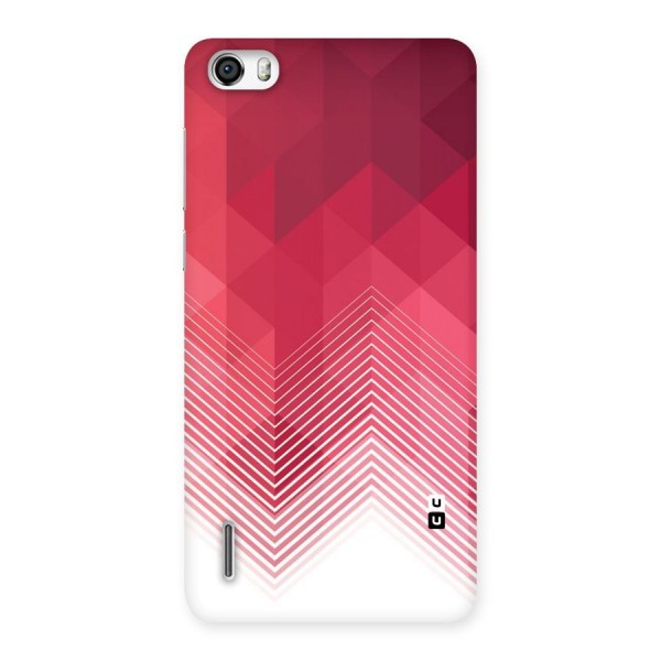 Red Chevron Abstract Back Case for Honor 6