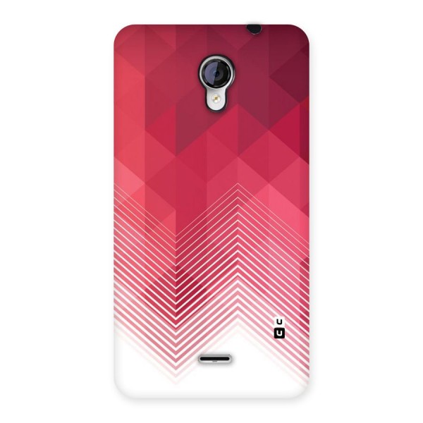 Red Chevron Abstract Back Case for Micromax Unite 2 A106