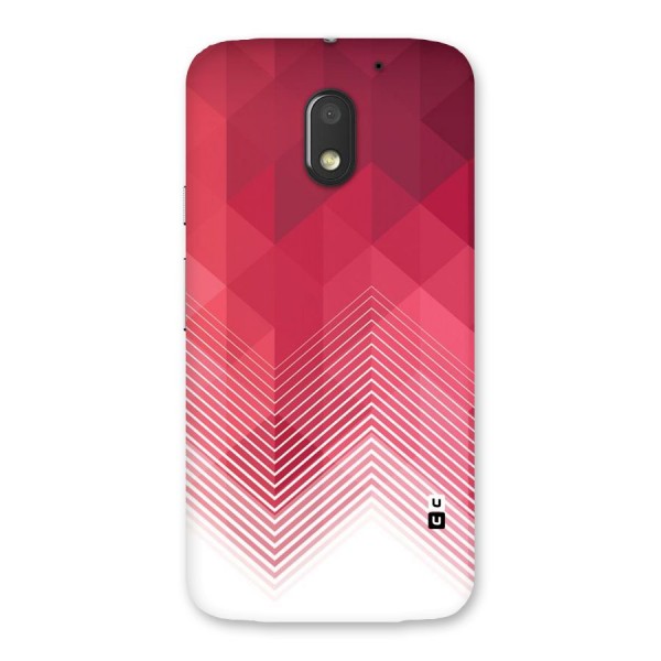 Red Chevron Abstract Back Case for Moto E3 Power