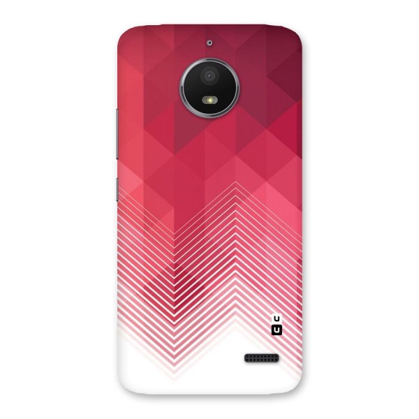 Red Chevron Abstract Back Case for Moto E4