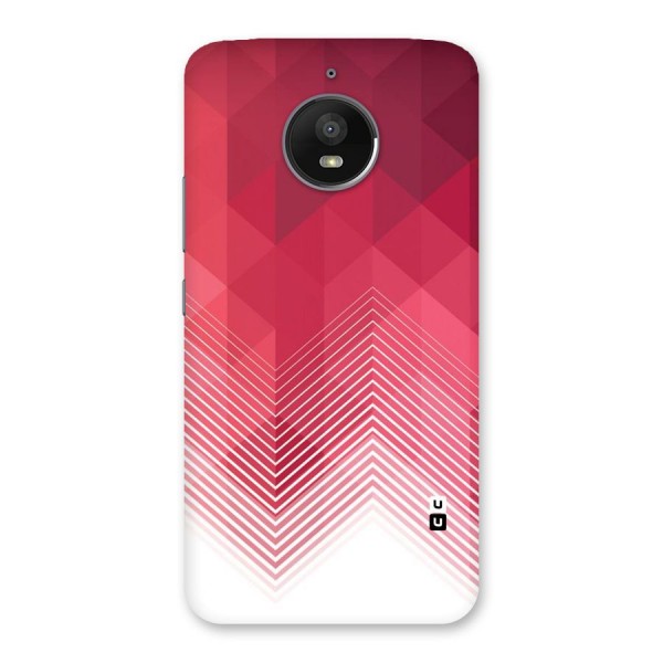 Red Chevron Abstract Back Case for Moto E4 Plus