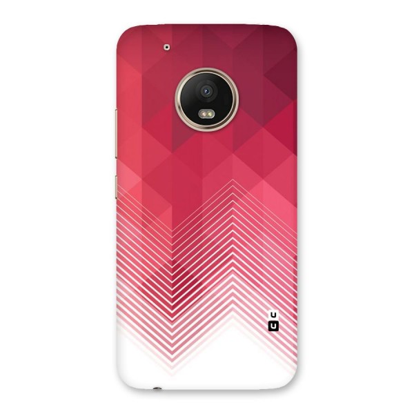 Red Chevron Abstract Back Case for Moto G5 Plus