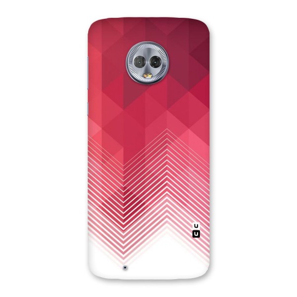 Red Chevron Abstract Back Case for Moto G6