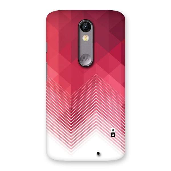 Red Chevron Abstract Back Case for Moto X Force