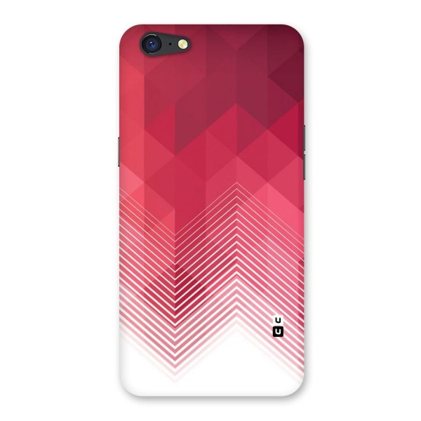 Red Chevron Abstract Back Case for Oppo A71