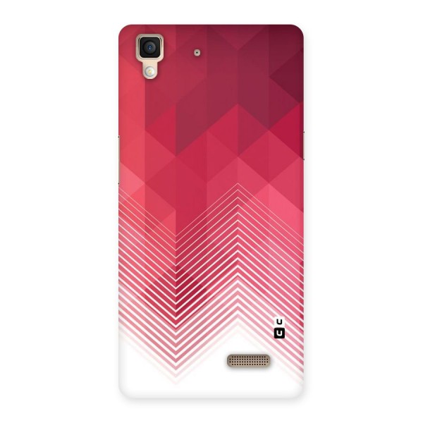 Red Chevron Abstract Back Case for Oppo R7