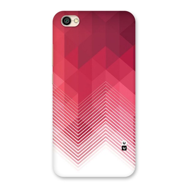 Red Chevron Abstract Back Case for Redmi Y1 Lite