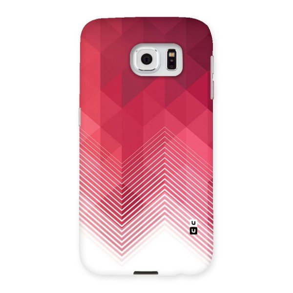 Red Chevron Abstract Back Case for Samsung Galaxy S6